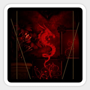 Wonderful red chinese dragon Sticker